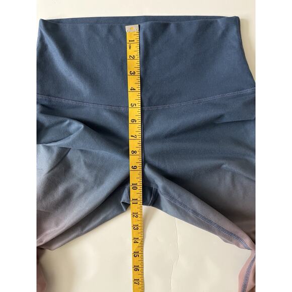 alo Yoga Leggings Women S Blue Pink Ombre Air Brushed Cropped High Waist Sport - Picture 9 of 13